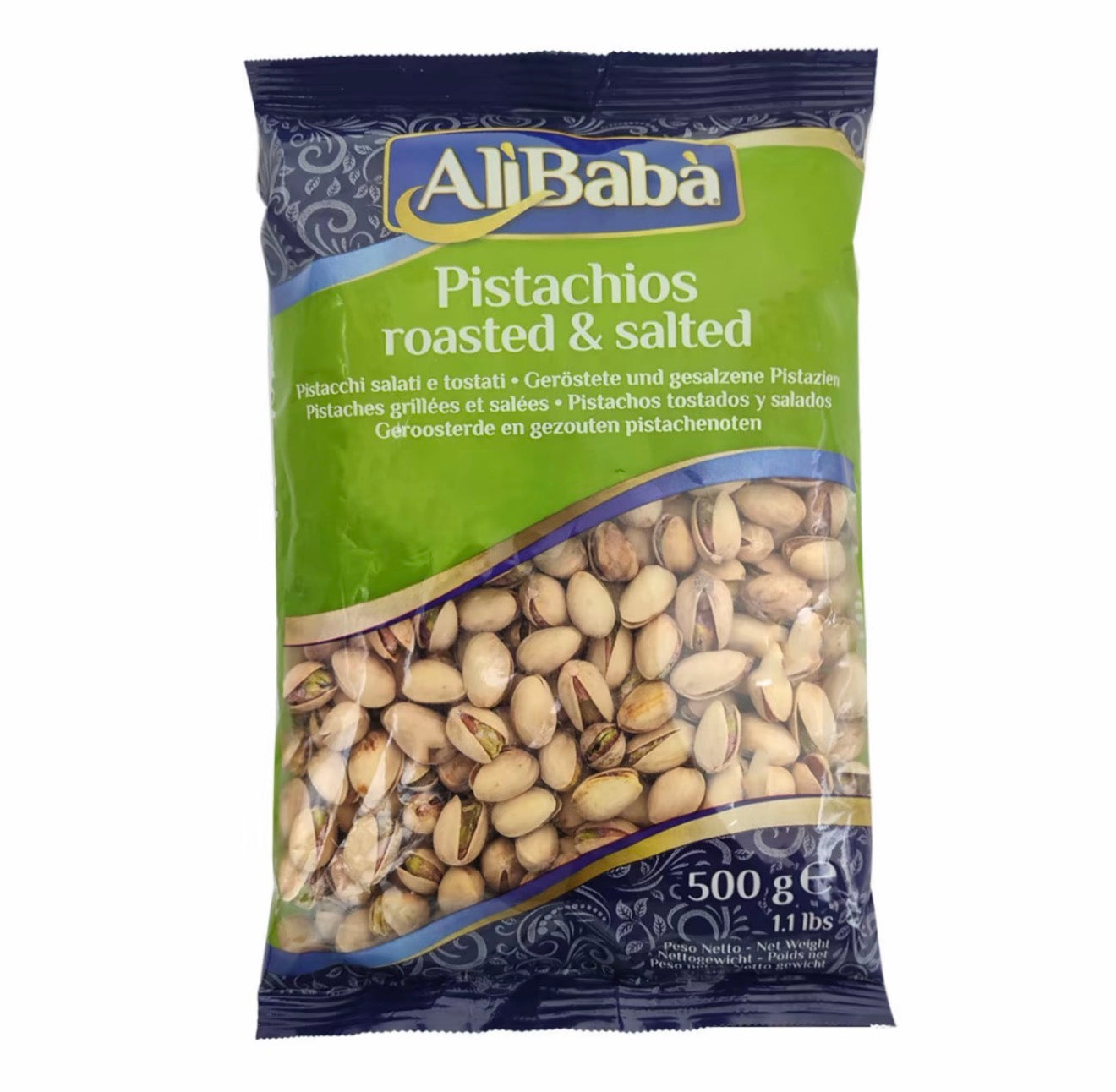 PISTA ROASTED/SALTED ALI BABA  500G