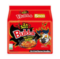 Samyang Buldak ramen di spaghetti fritti con pollo piccante caldo coreano, (5 x 140 g)