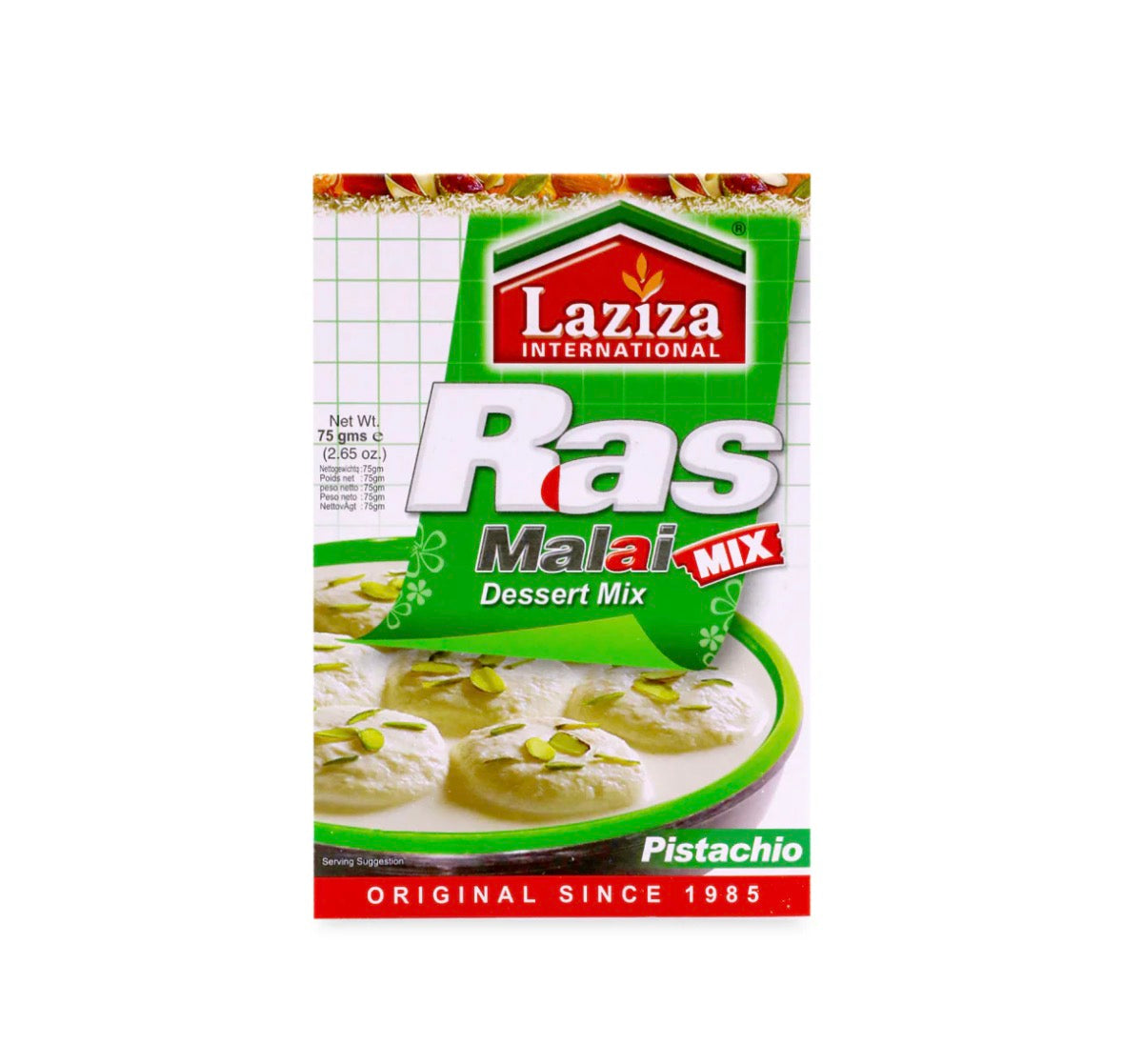 Laziza Rasmalai Mix (Pistachio) 75G